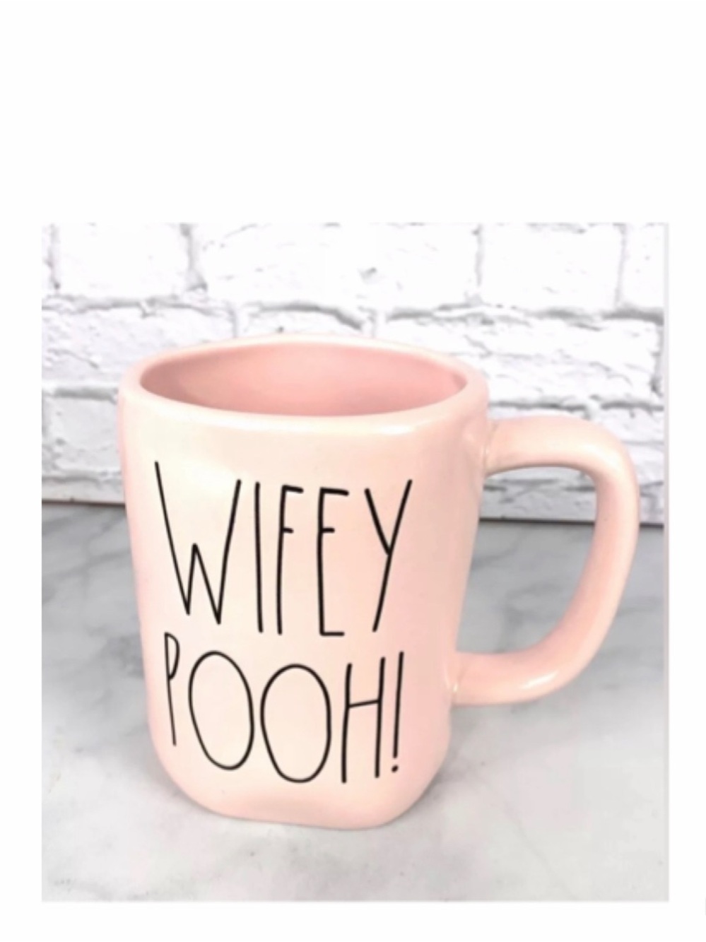 NEW Rae Dunn Wifey Pooh! Mug Blush Pink